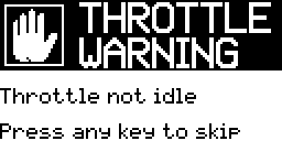 throttle warning